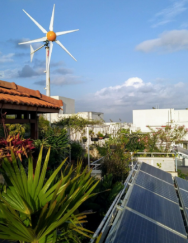 rooftop 6 blade wind turbine
